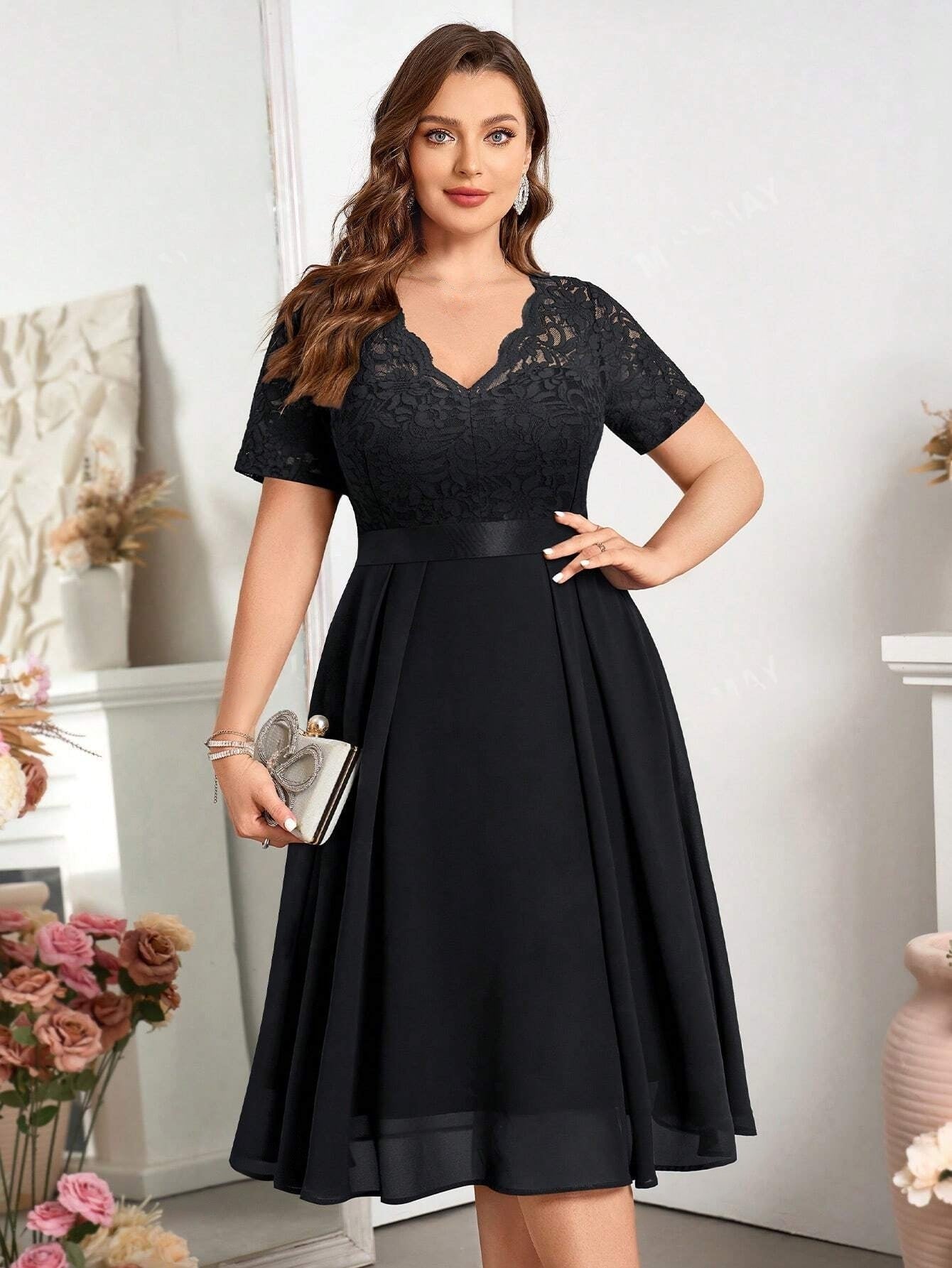 Elegantiška suknelė SilkySet WD0144 (L-4XL)