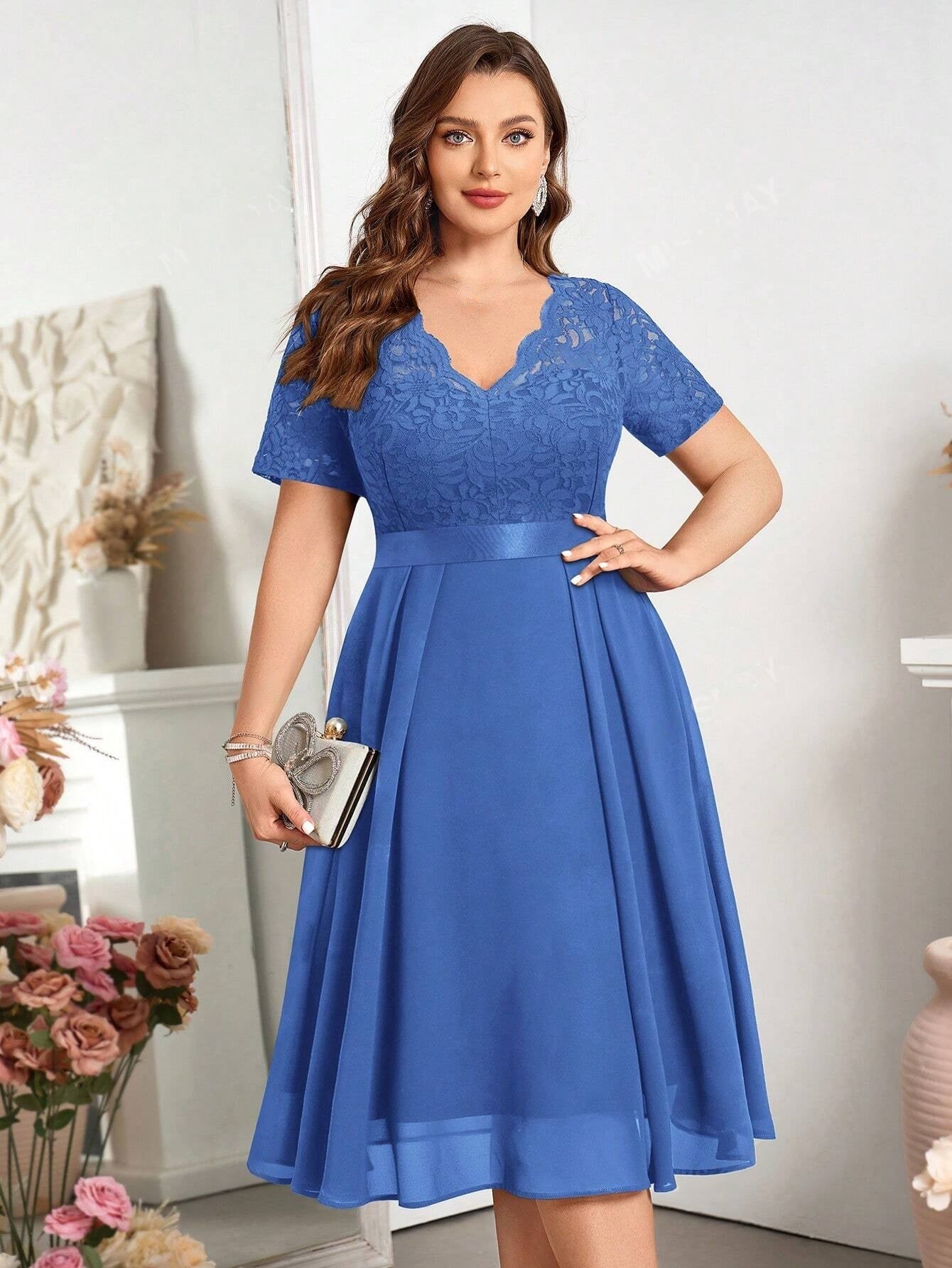 Elegantiška suknelė SilkySet WD0144 (L-4XL)