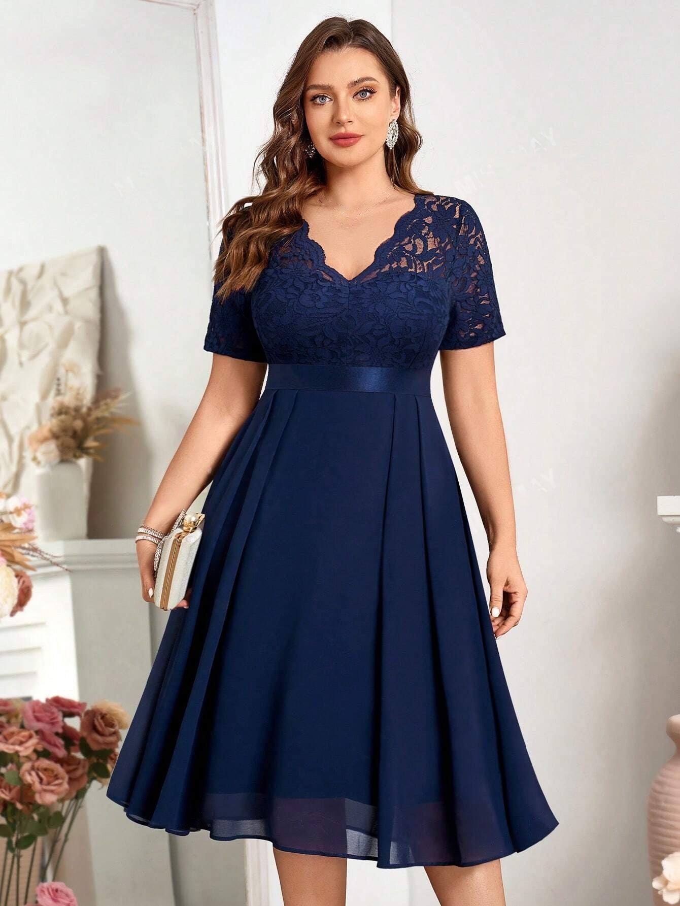 Elegantiška suknelė SilkySet WD0144 (L-4XL)