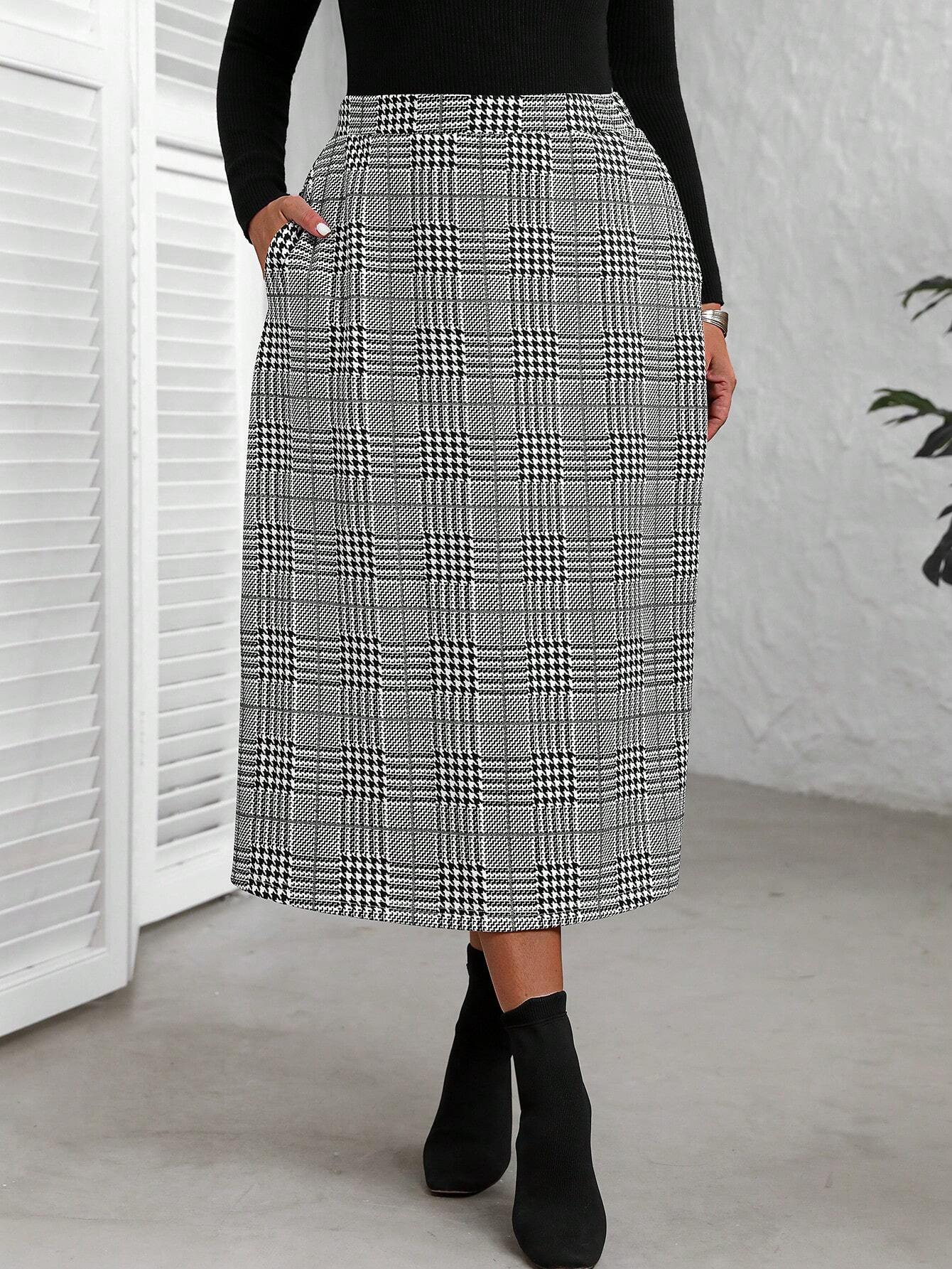 Elegantiškas midi sijonas SilkySet SK0006 (XL-5XL)