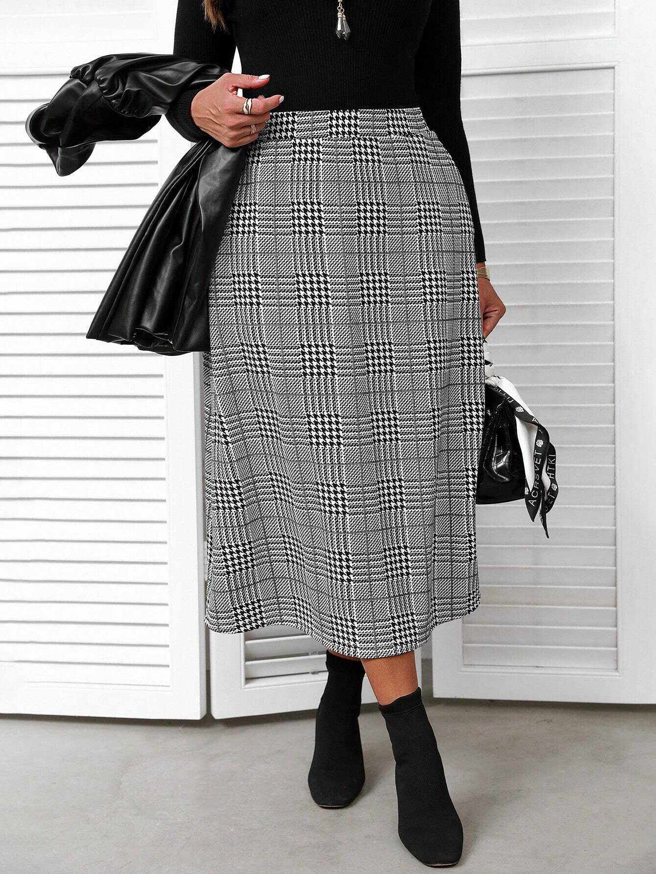 Elegantiškas midi sijonas SilkySet SK0006 (XL-5XL)
