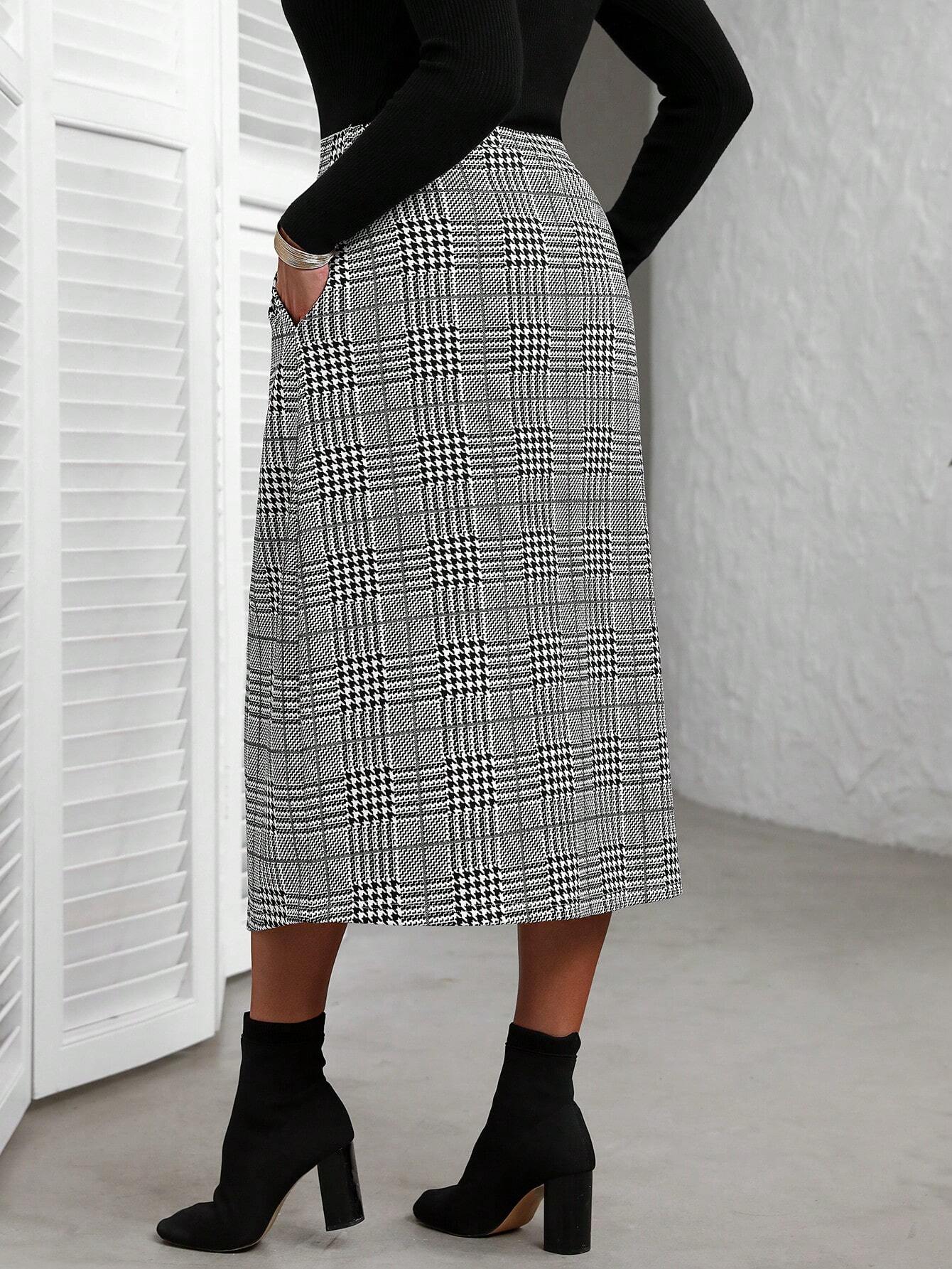 Elegantiškas midi sijonas SilkySet SK0006 (XL-5XL)