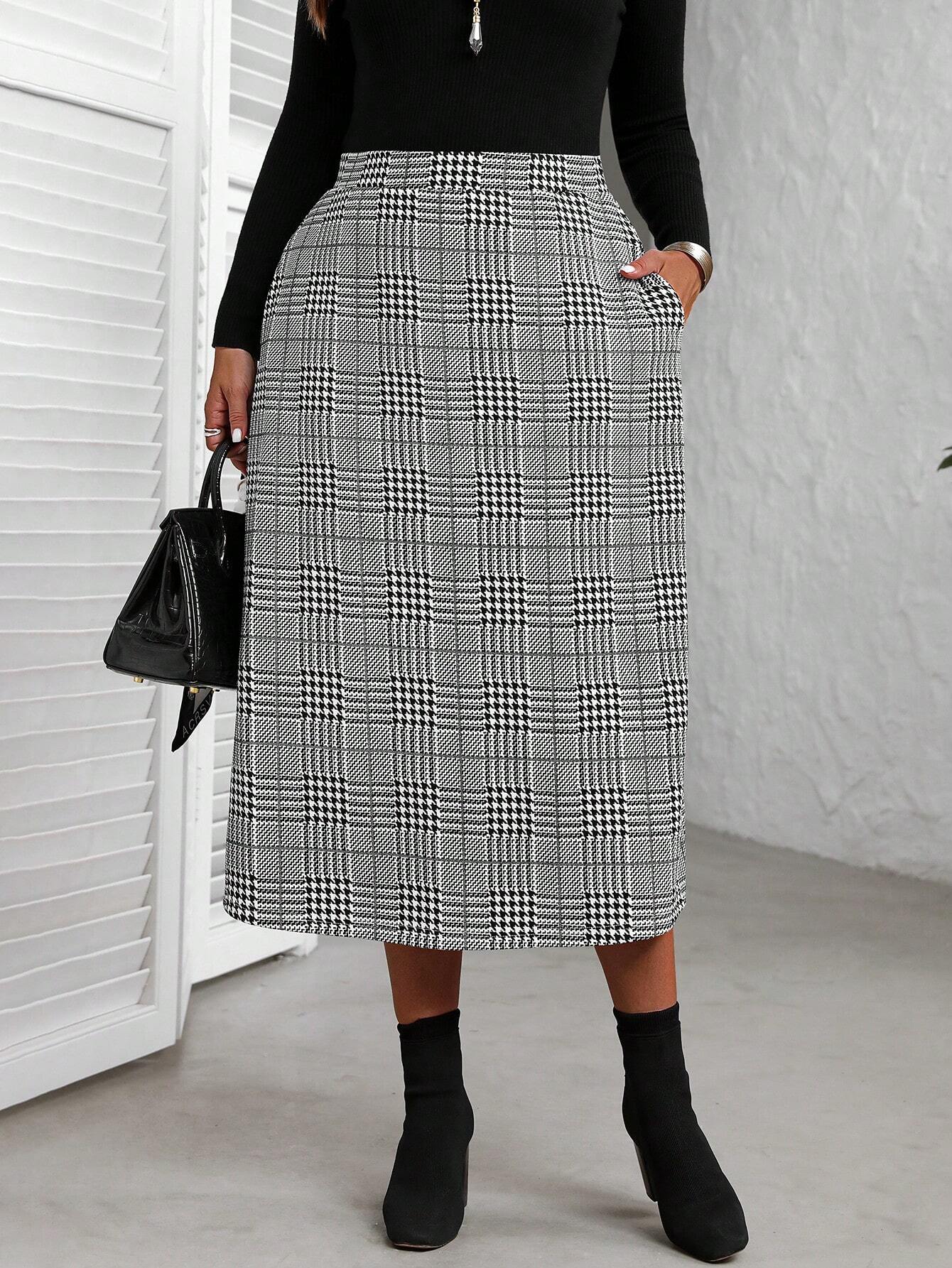 Elegantiškas midi sijonas SilkySet SK0006 (XL-5XL)