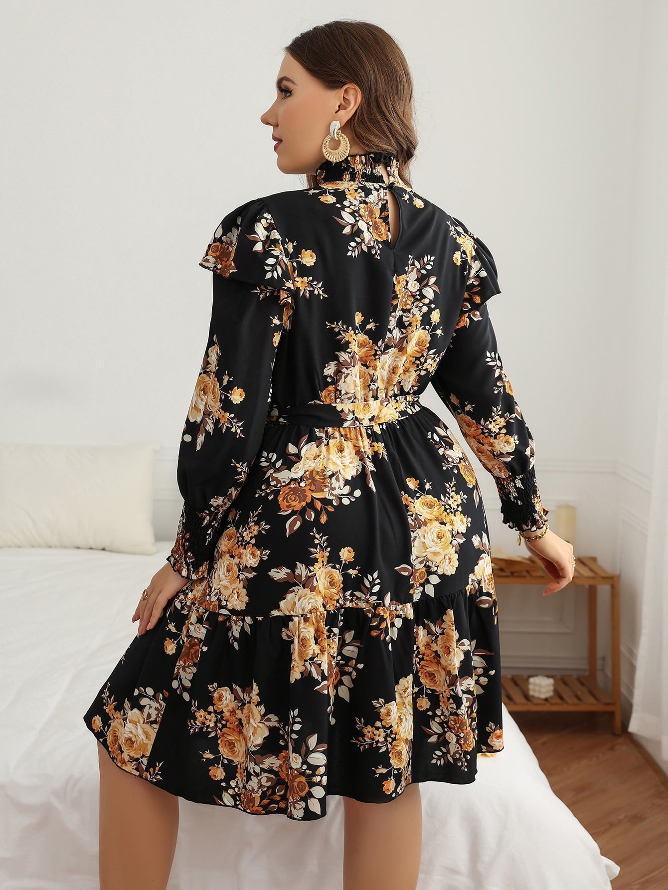 Gėlėta suknelė SilkySet WD0045 (L-4XL)