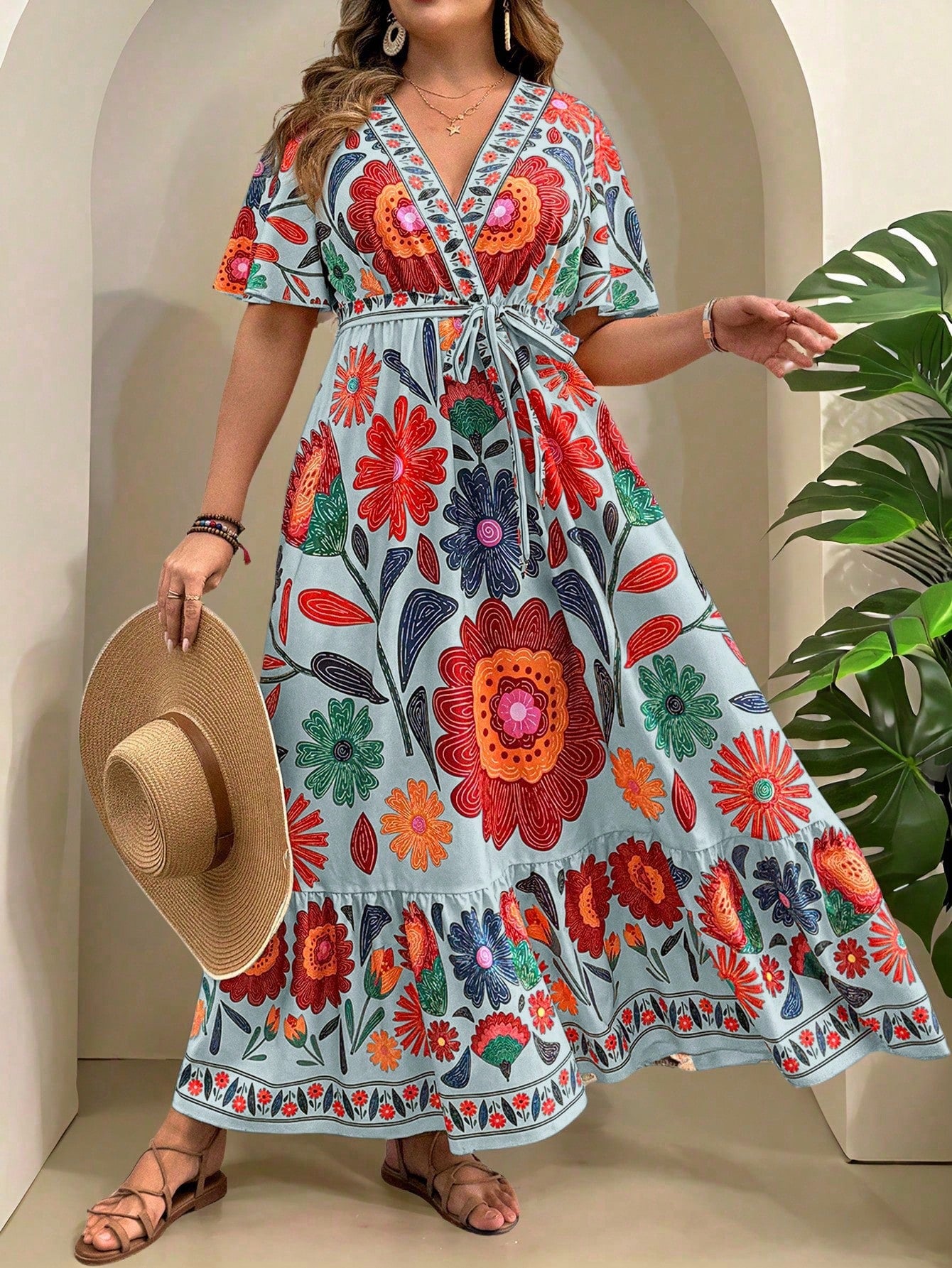 Midi suknelė SilkySet WD0163 (L-4XL)