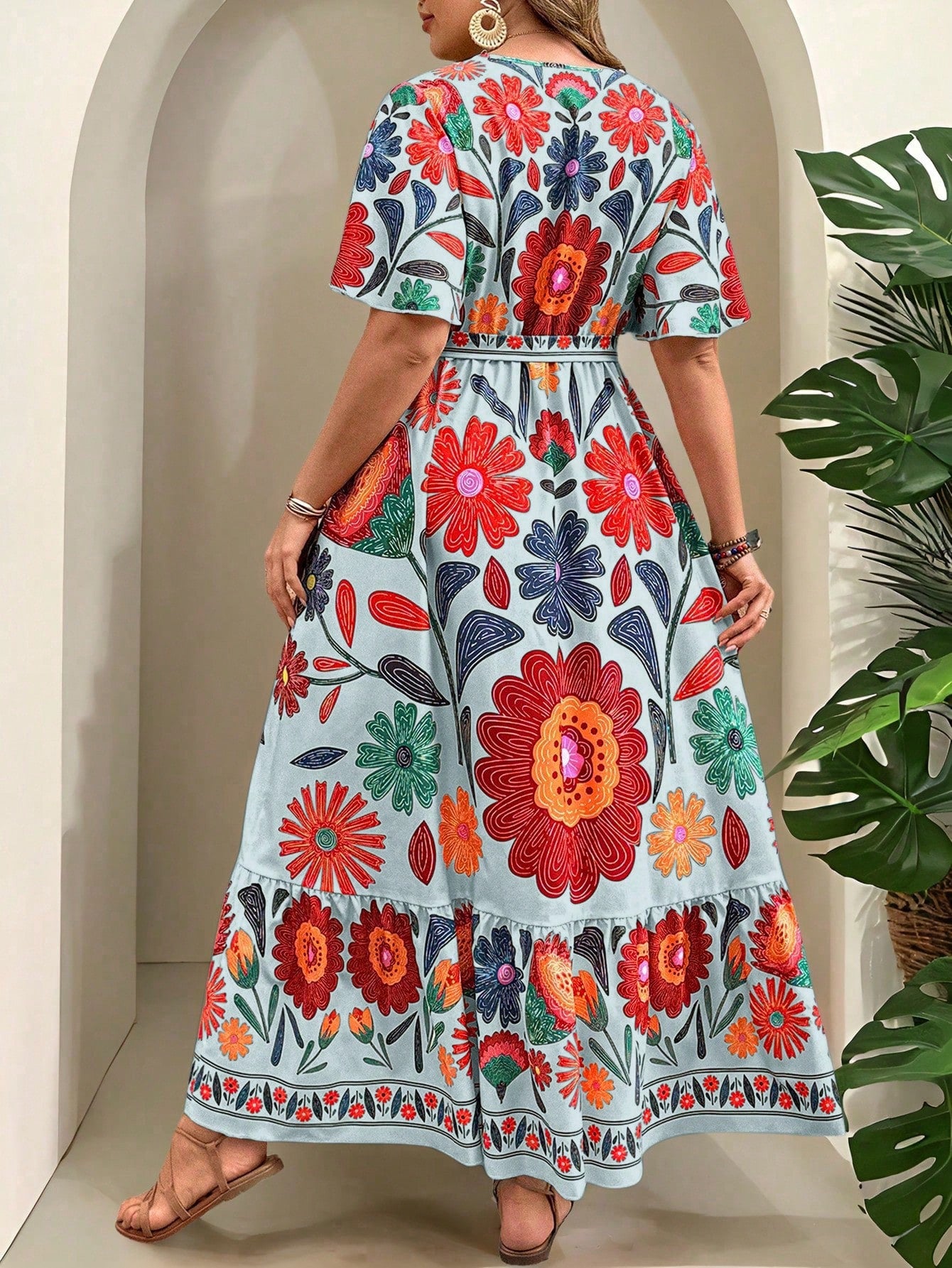 Midi suknelė SilkySet WD0163 (L-4XL)
