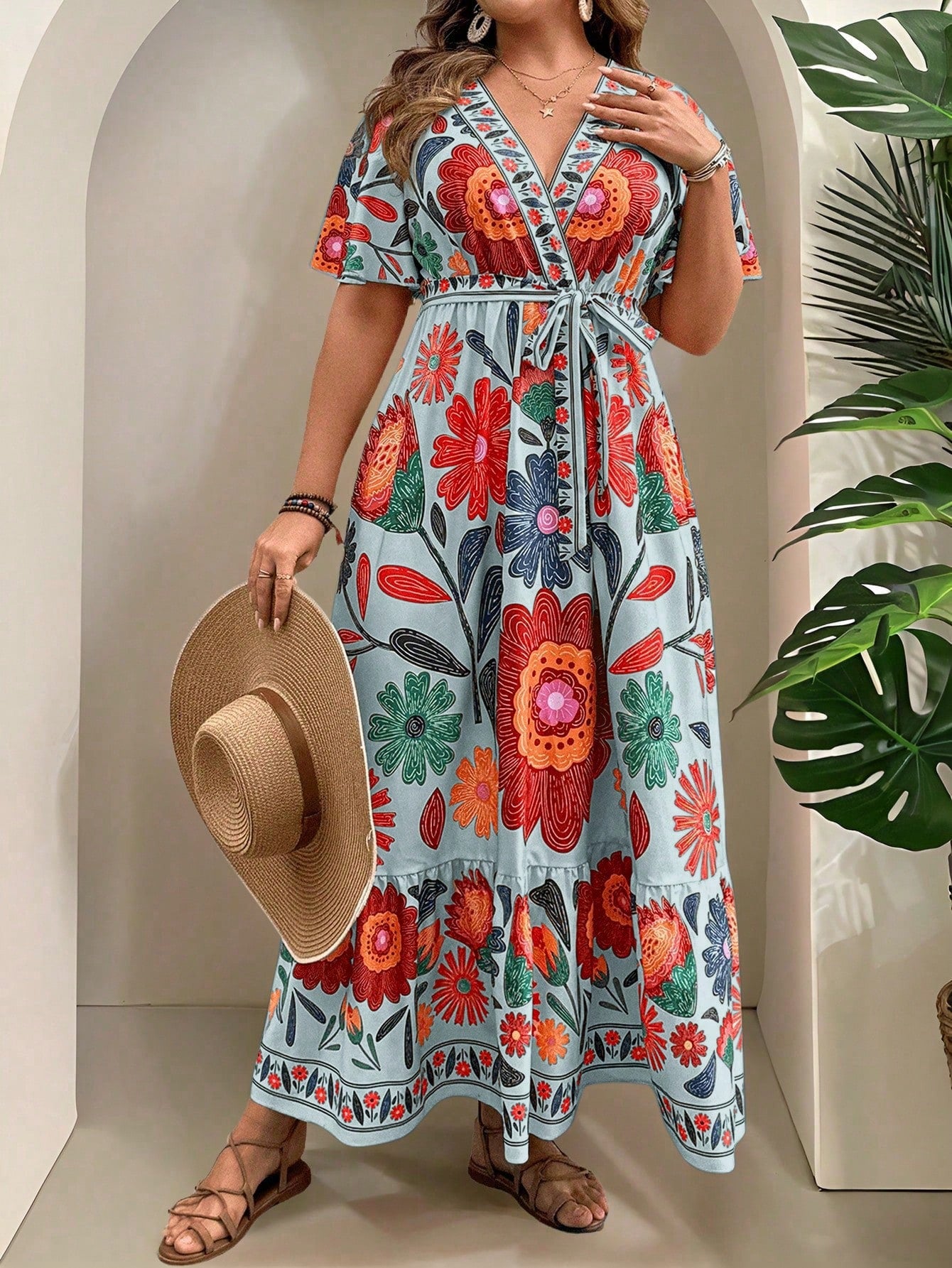 Midi suknelė SilkySet WD0163 (L-4XL)