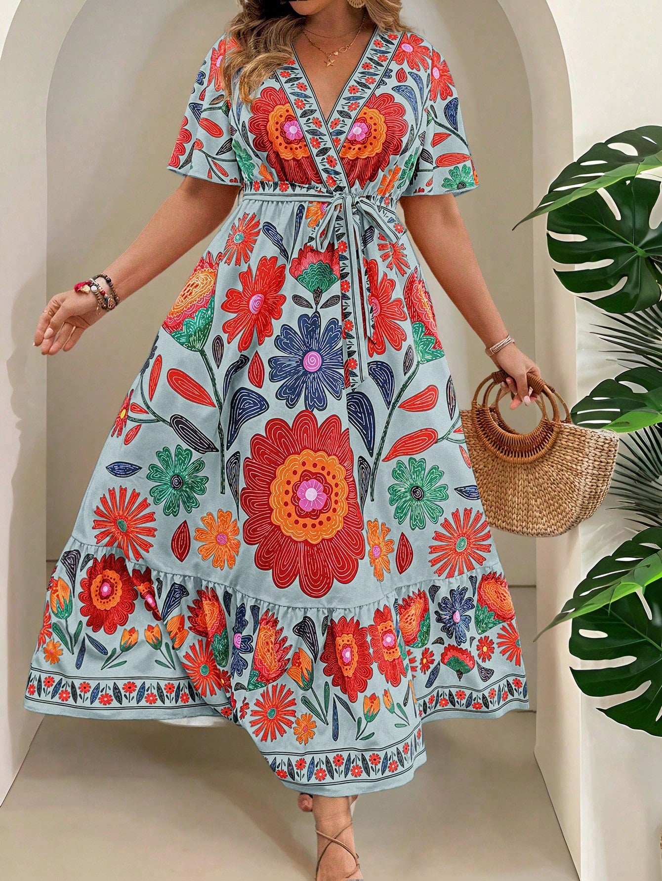 Midi suknelė SilkySet WD0163 (L-4XL)