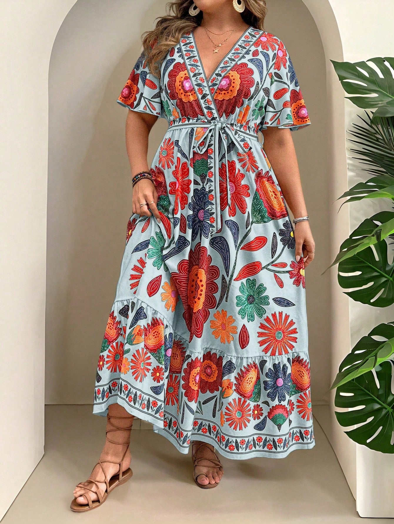 Midi suknelė SilkySet WD0163 (L-4XL)