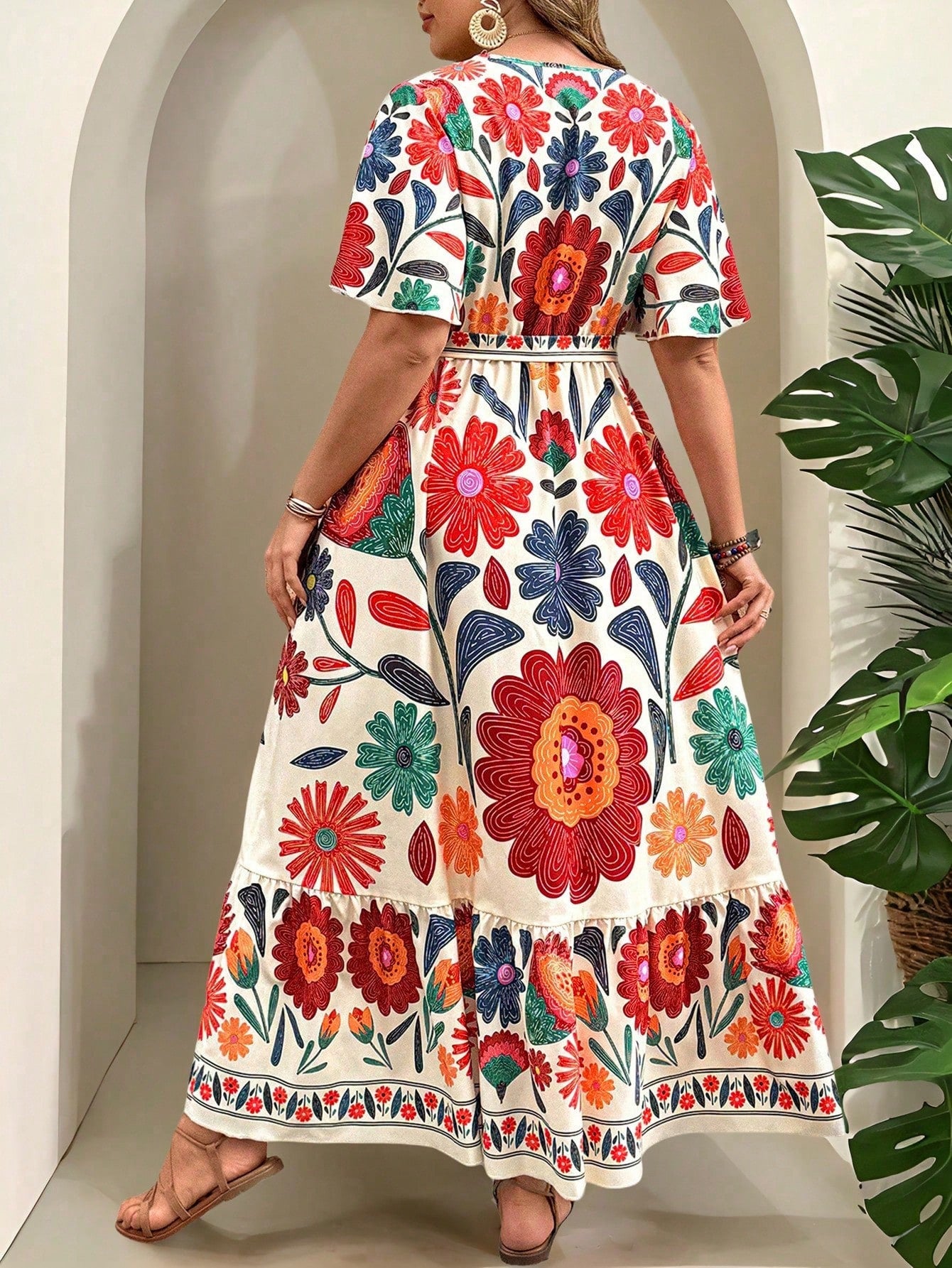Midi suknelė SilkySet WD0163 (L-4XL)