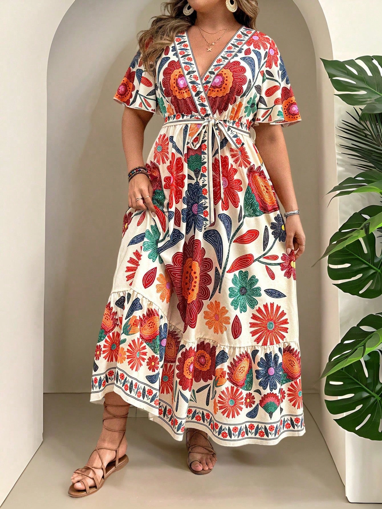 Midi suknelė SilkySet WD0163 (L-4XL)