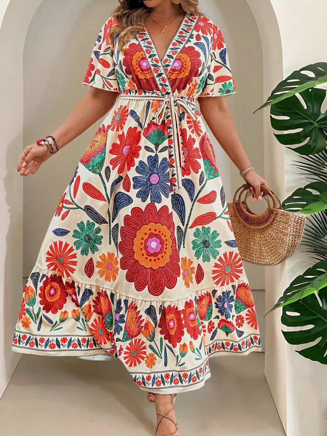 Midi suknelė SilkySet WD0163 (L-4XL)