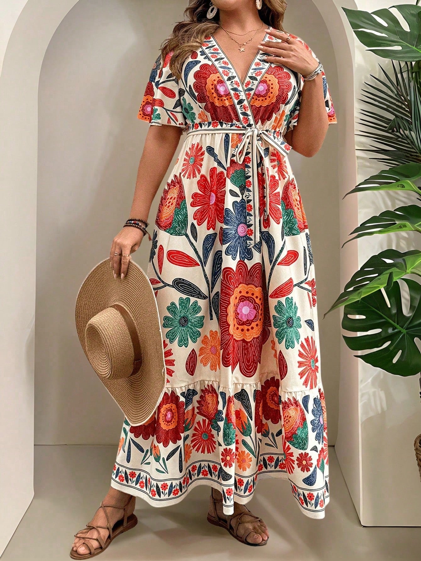 Midi suknelė SilkySet WD0163 (L-4XL)