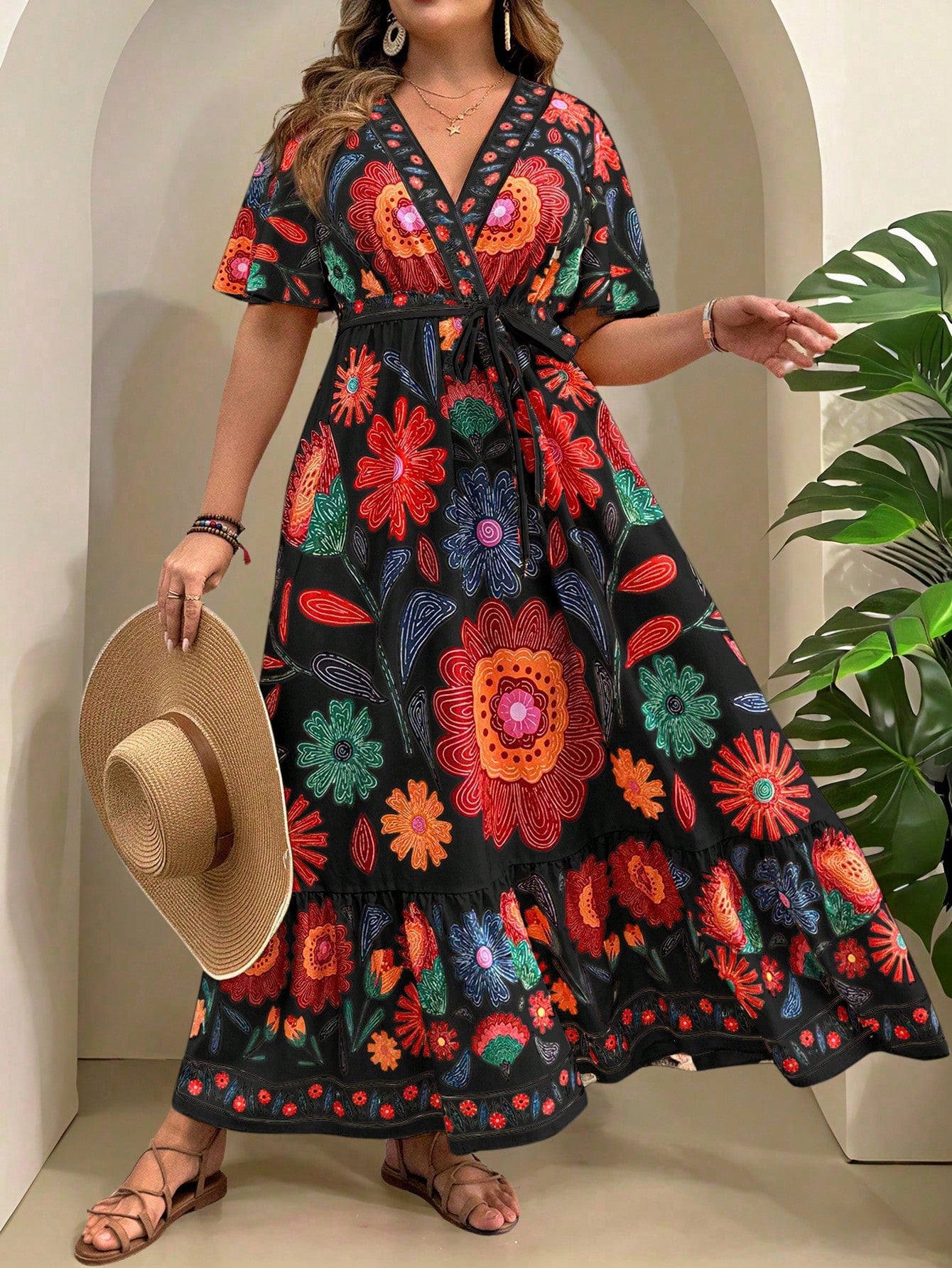 Midi suknelė SilkySet WD0163 (L-4XL)