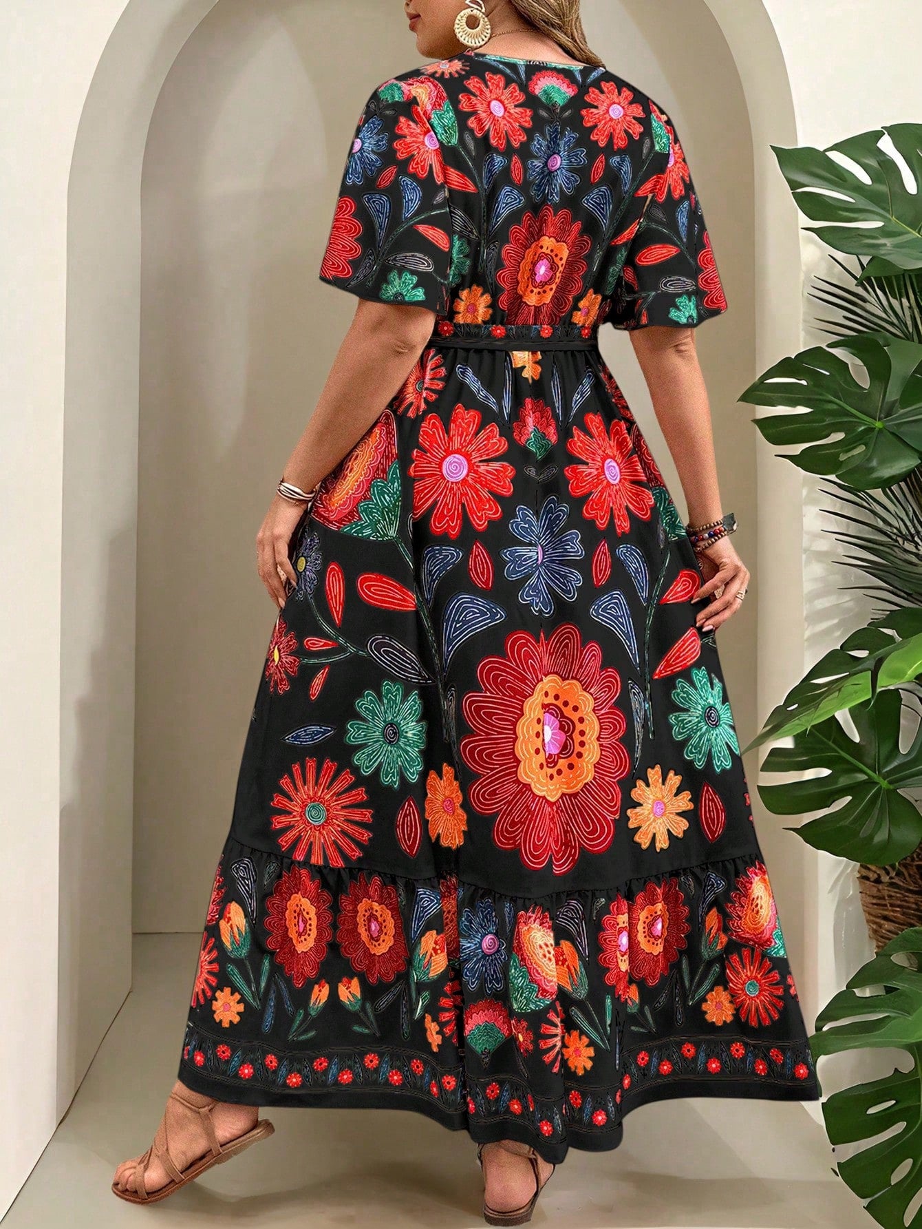 Midi suknelė SilkySet WD0163 (L-4XL)