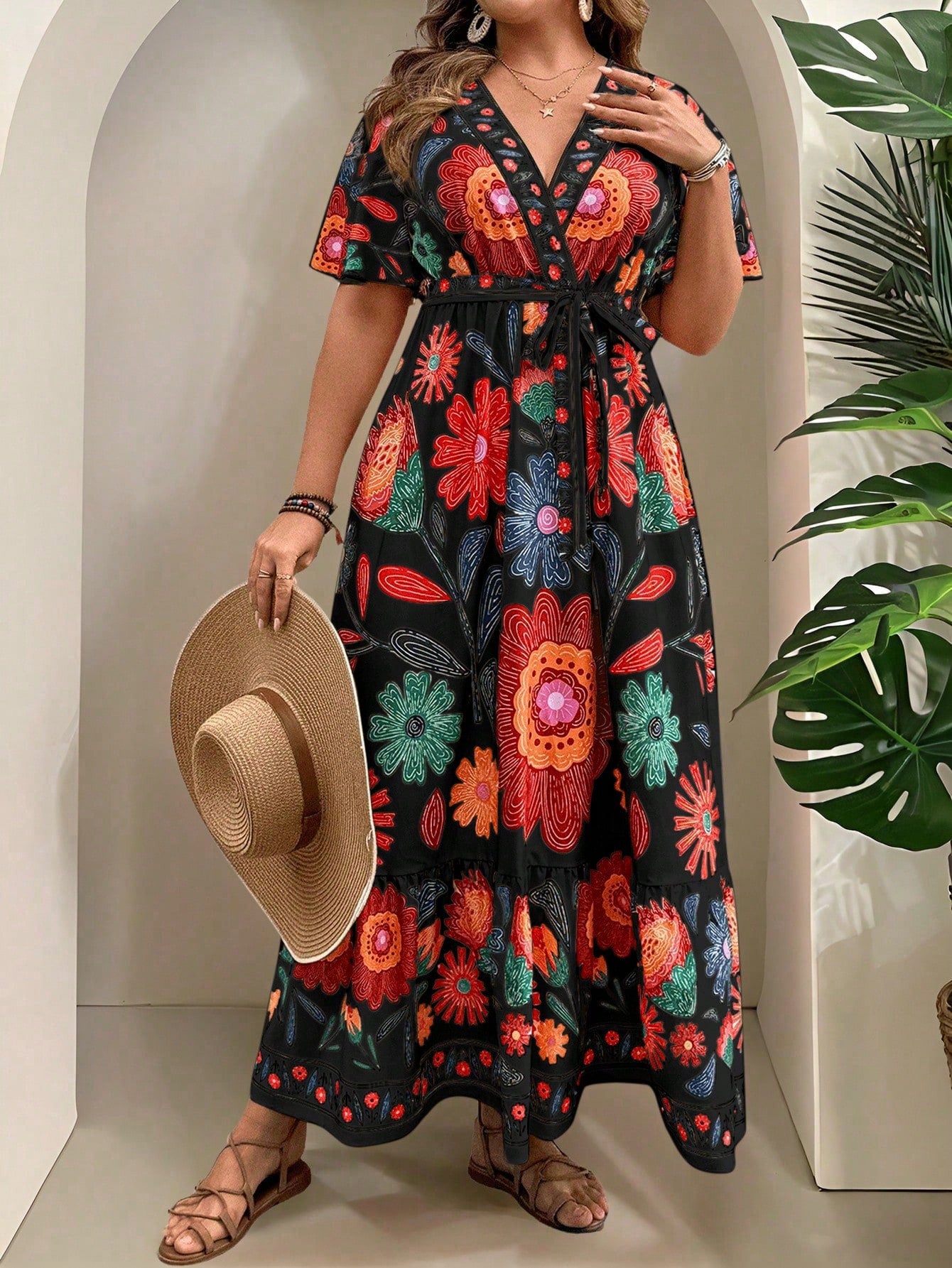 Midi suknelė SilkySet WD0163 (L-4XL)