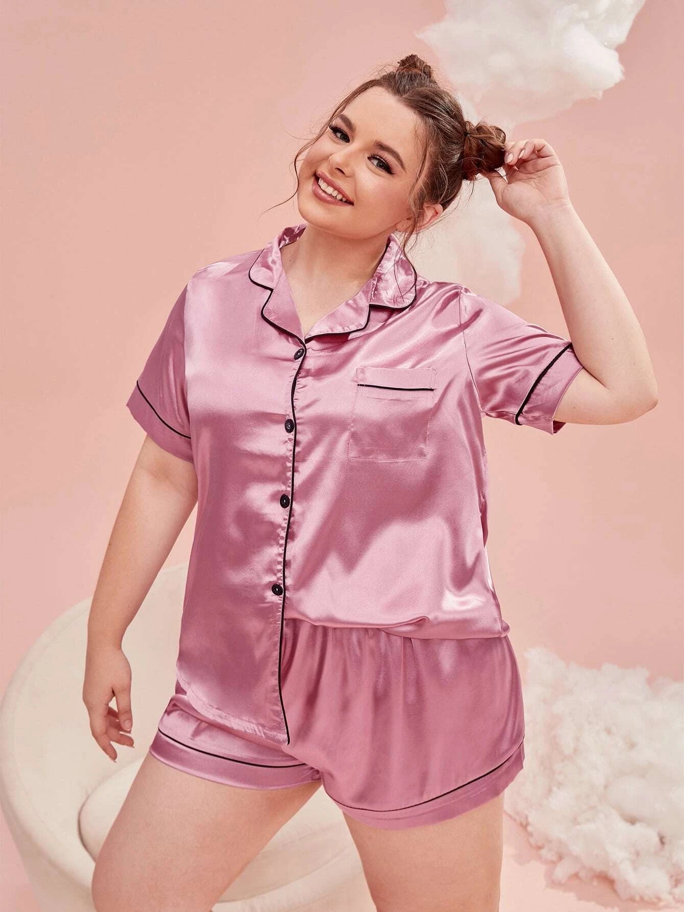 Moteriška pižama SilkySet MN0606 (XL-5XL)