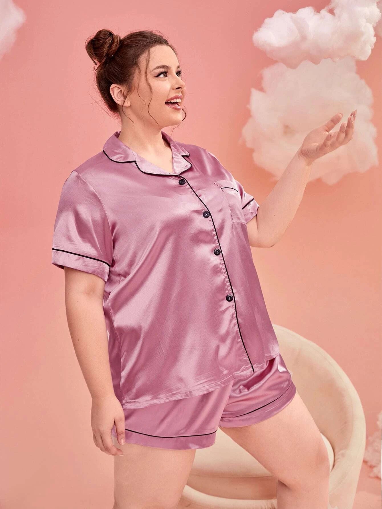 Moteriška pižama SilkySet MN0606 (XL-5XL)