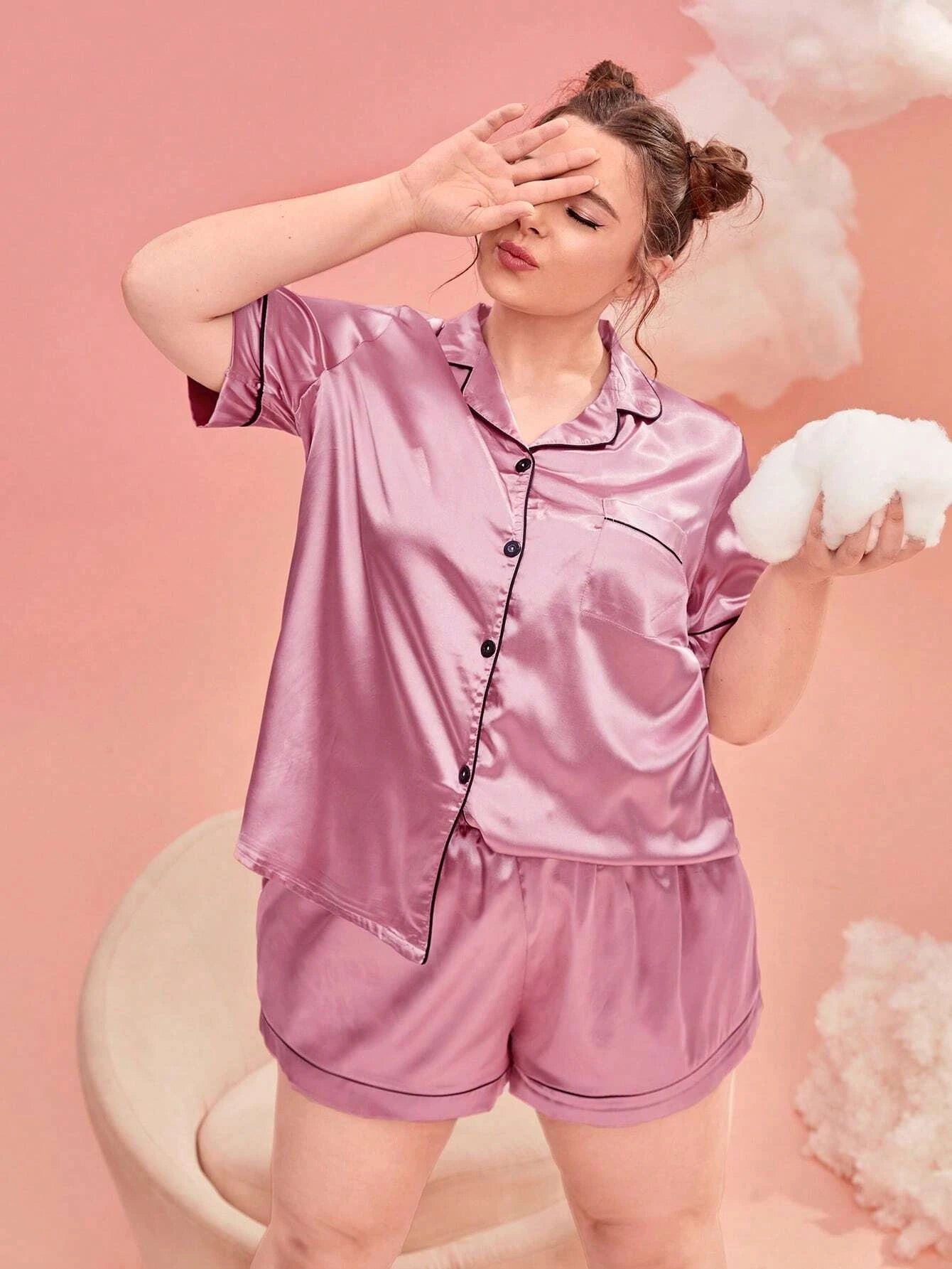 Moteriška pižama SilkySet MN0606 (XL-5XL)
