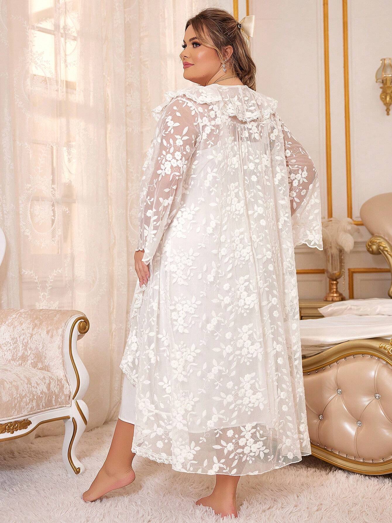 Moteriški naktinukai ir chalatas SilkySet MN0650 (XL-4XL)