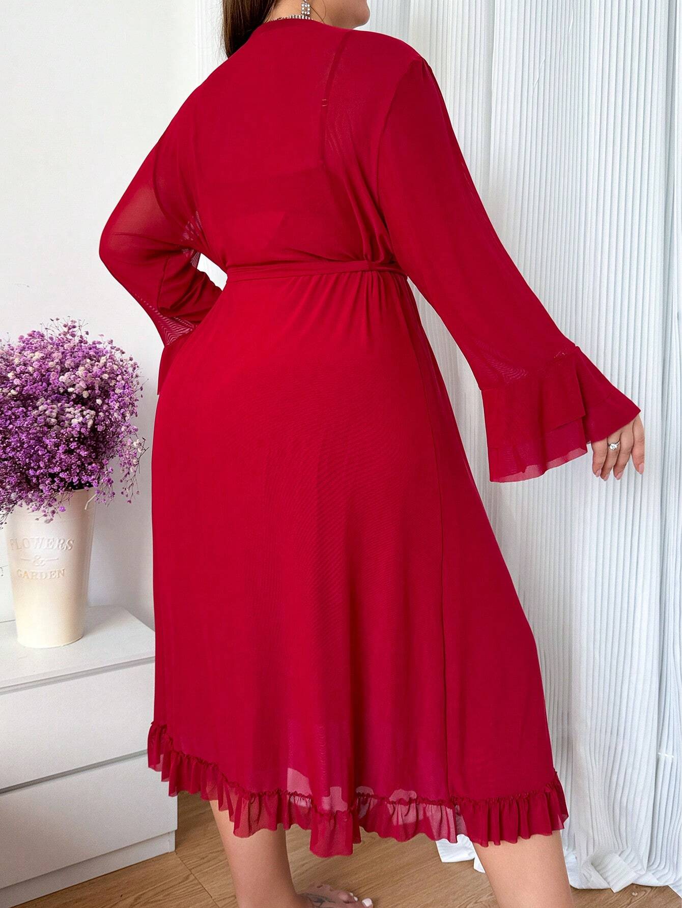 Moteriški naktinukai ir chalatas (XL-4XL) SilkySet MN0586