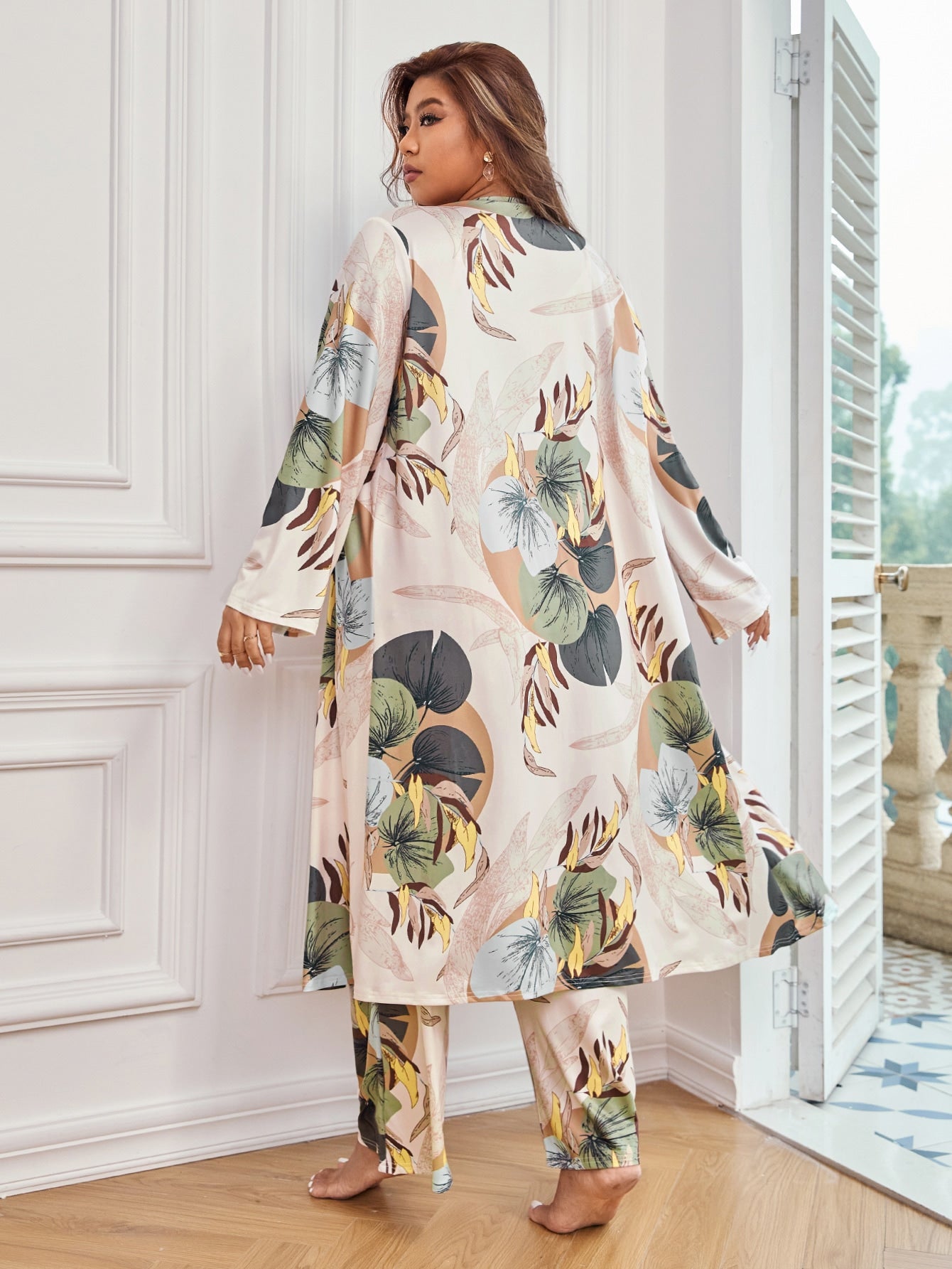 Namų komplektėlis su chalatu SilkySet MN0276 (XL-5XL)