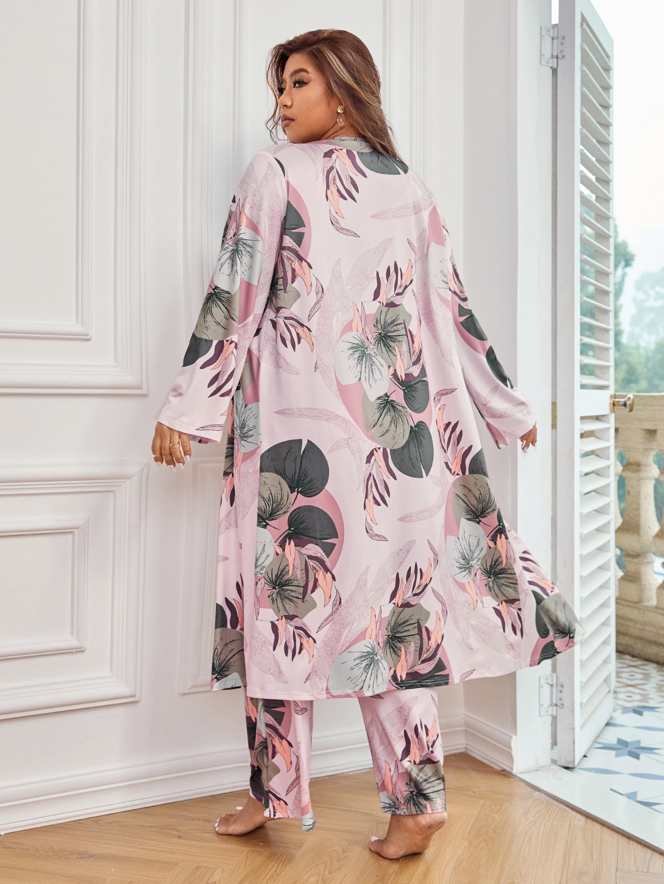 Namų komplektėlis su chalatu SilkySet MN0276 (XL-5XL)