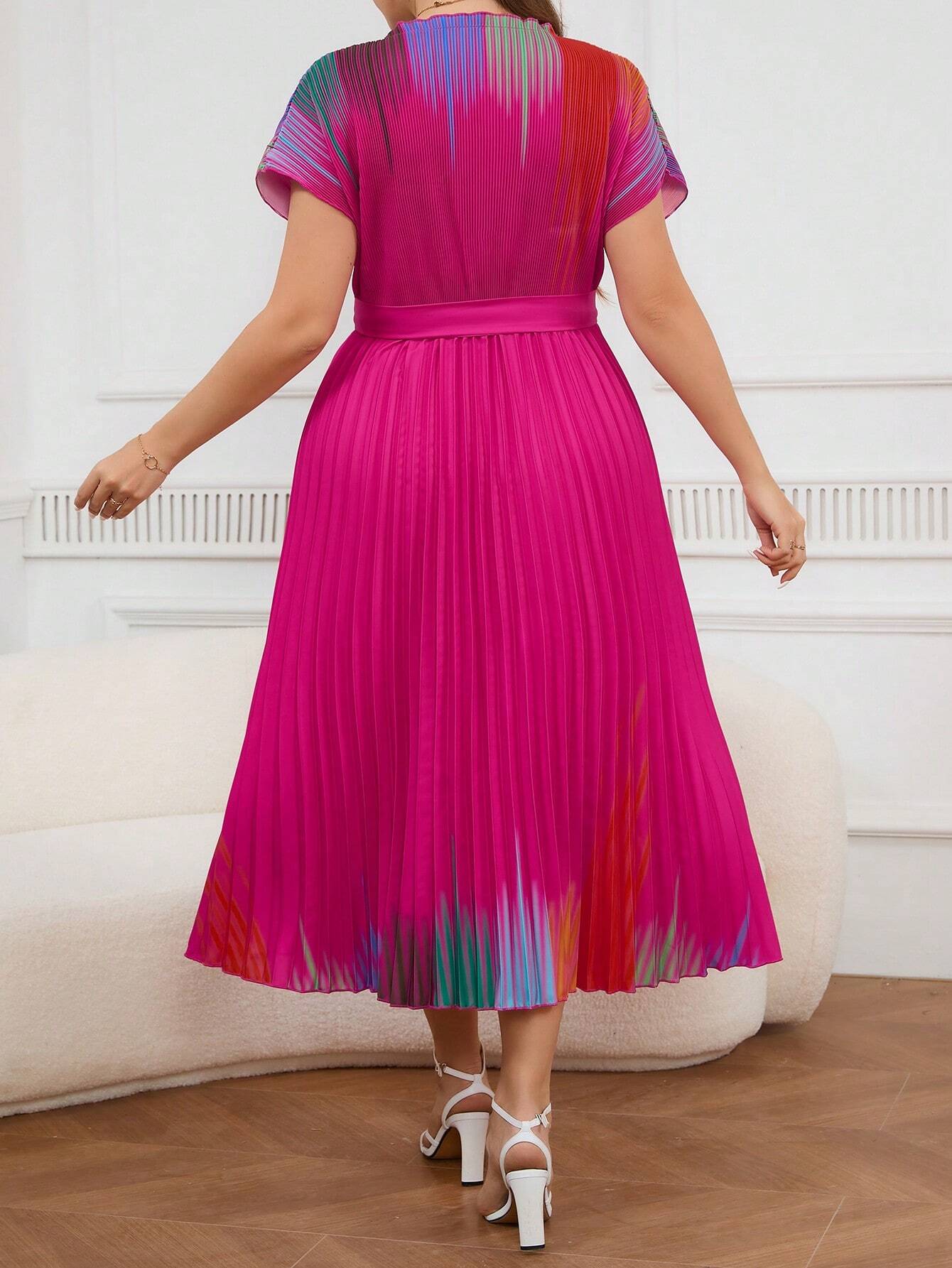 Plisuota suknelė SilkySet WD0107 (L-4XL)