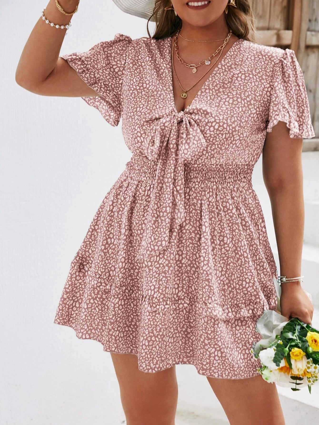 Puošni suknelė SilkySet WD0115 (XL-4XL)