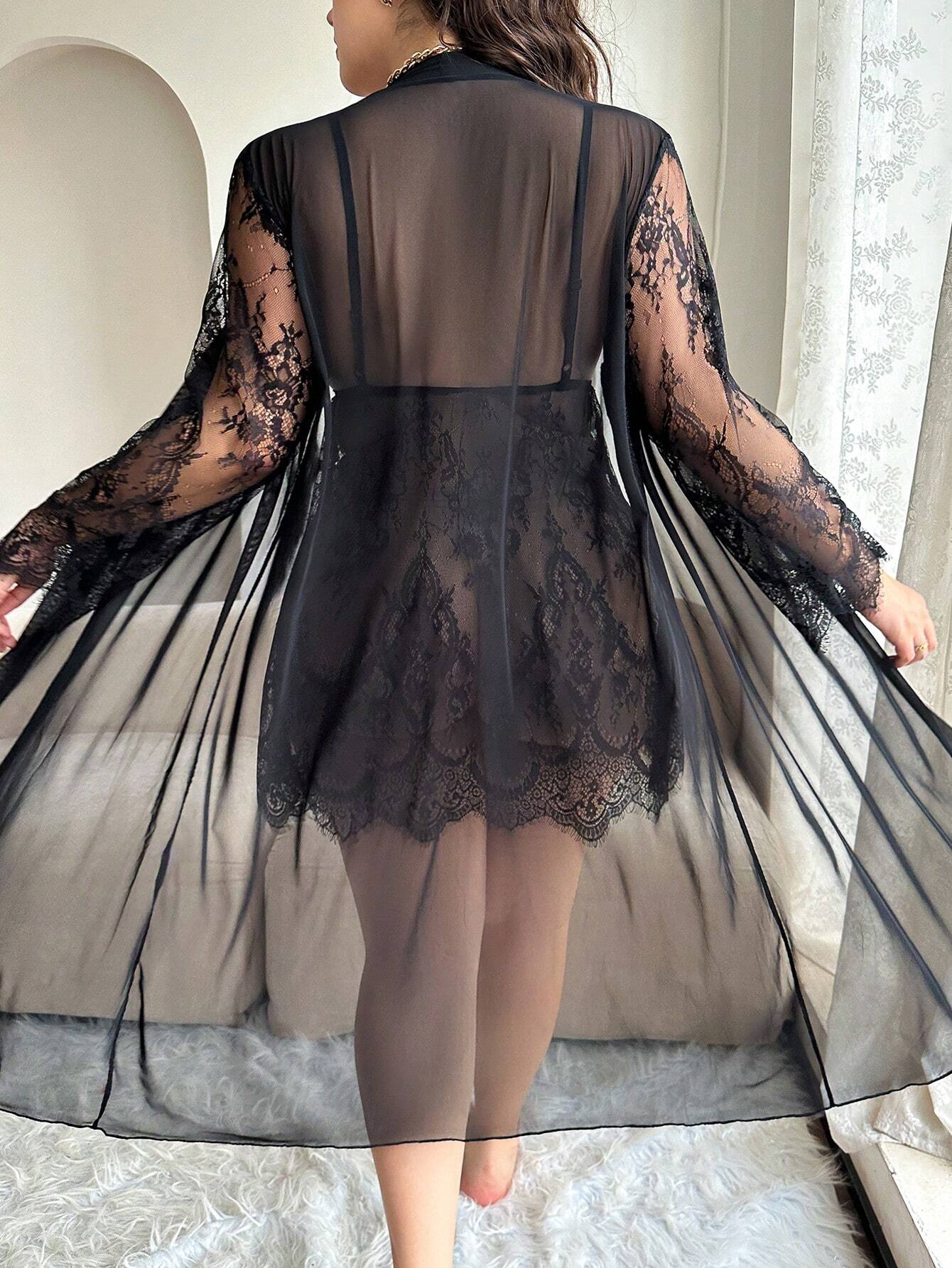 Moteriški naktinukai ir chalatas (XL-5XL) SilkySet MN0579