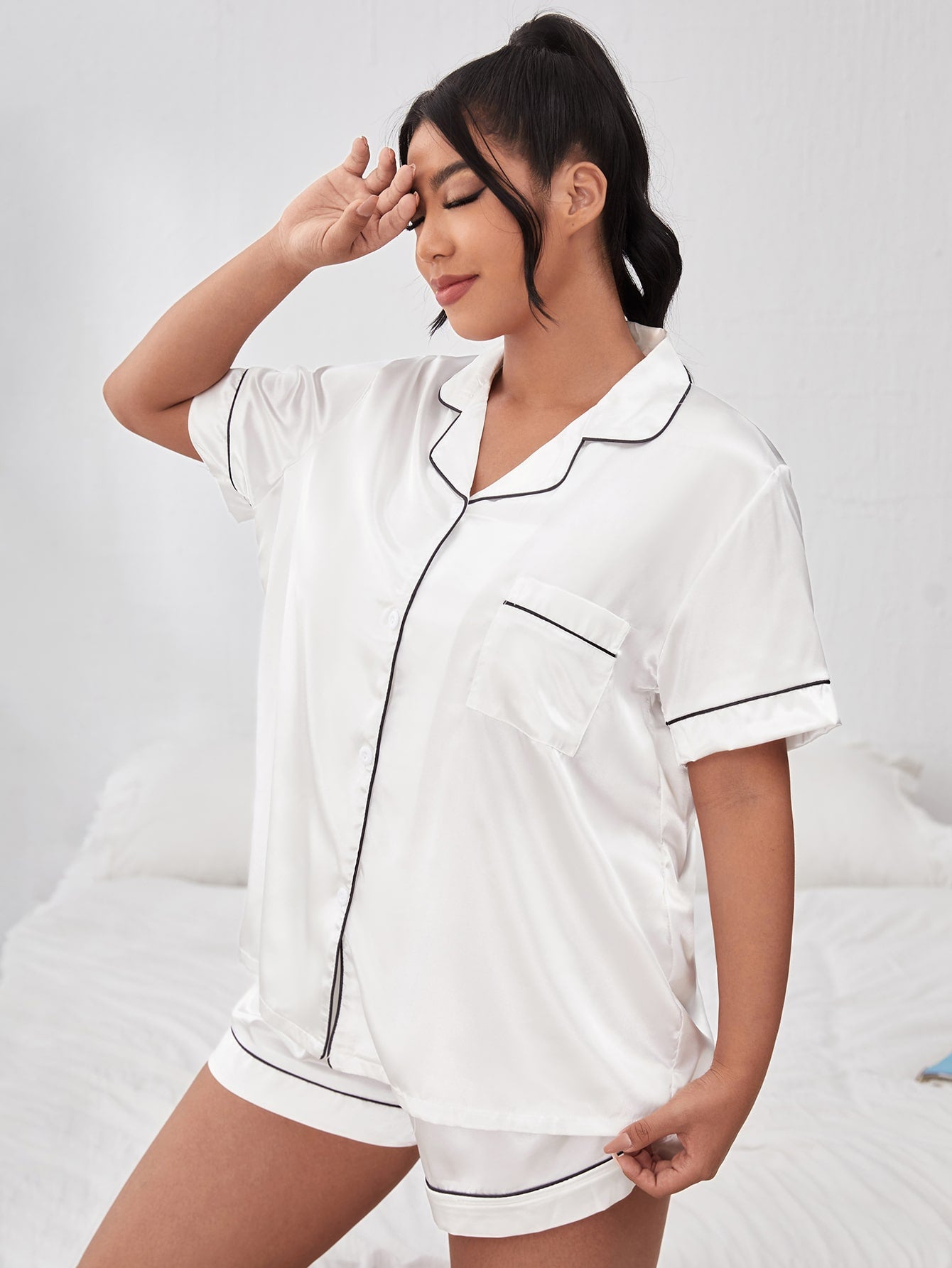 Satino pižama SilkySet MN0143 (XL-5XL)