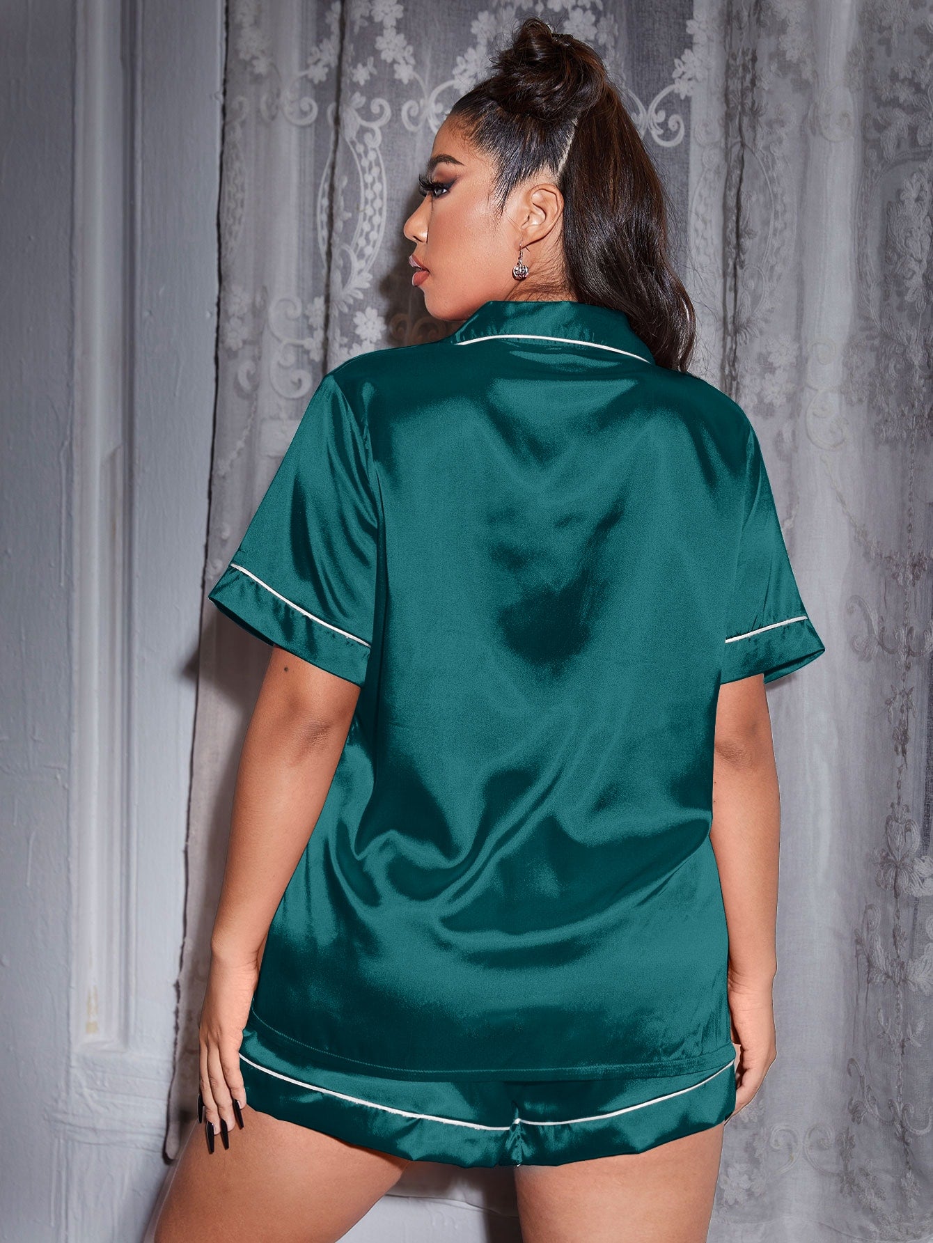Satino pižama SilkySet MN0143 (XL-5XL)