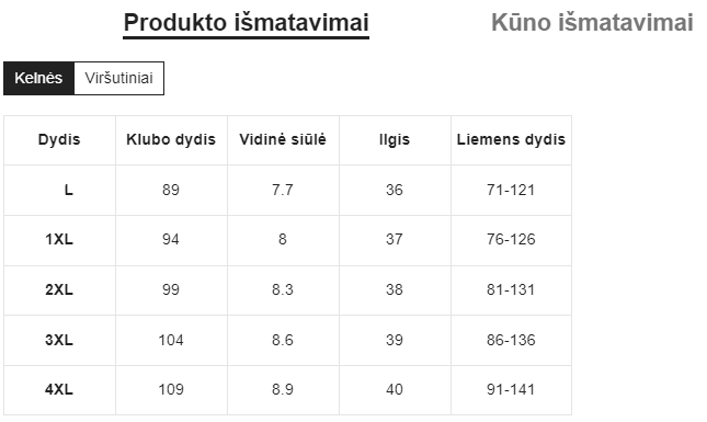 Sportinis kostiumėlis SilkySet SK0034 (L-4XL)