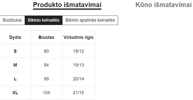 Bikini komplektas SilkySet MB0100 - 3 vnt.