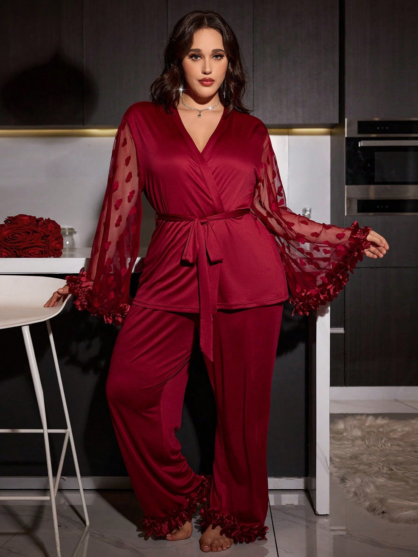 Elegantiška pižama SilkySet MN0457 (L-4XL)