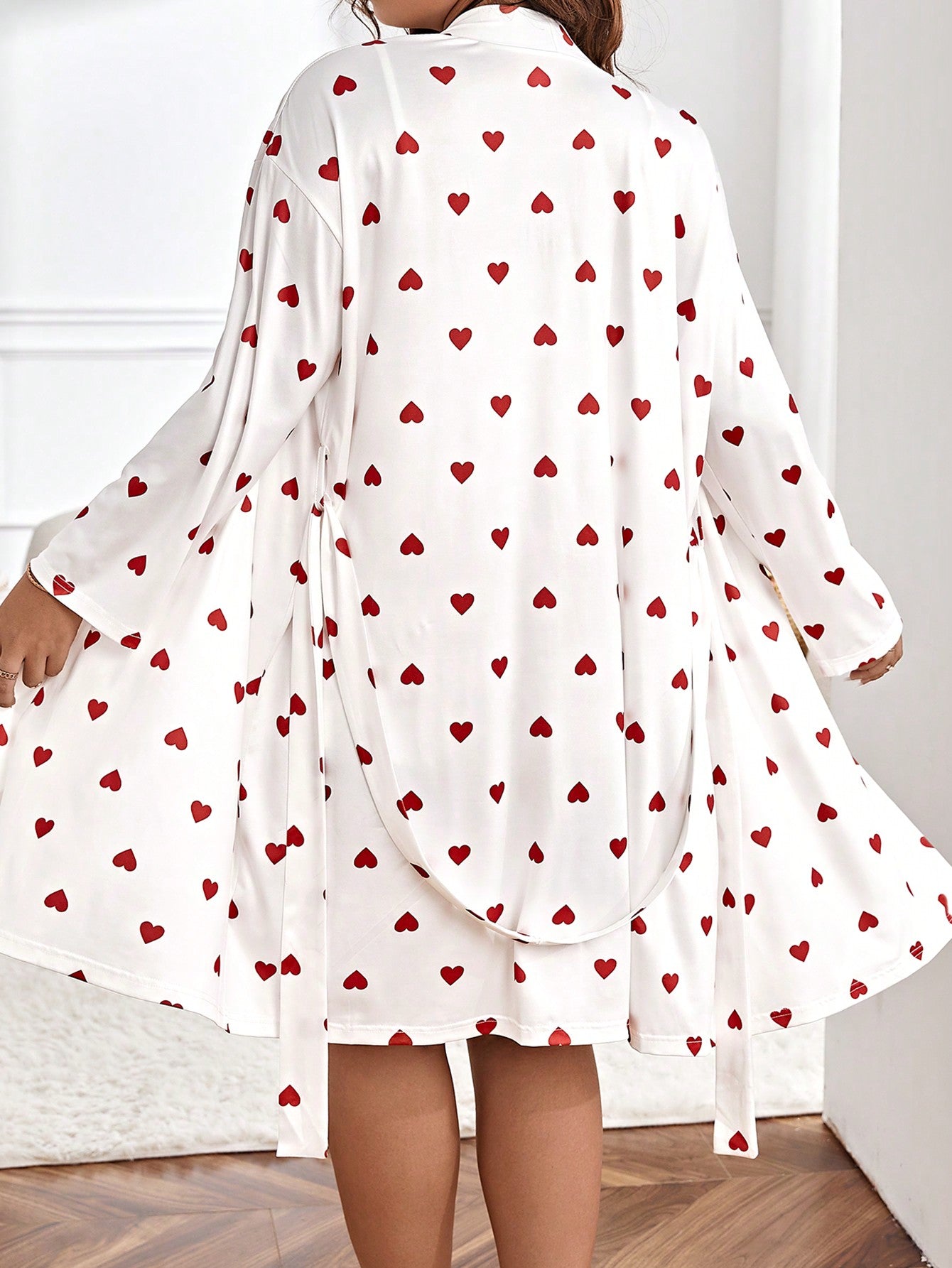 Žaisminga pižama su chalatu SilkySet MN0441 (XL-5XL)