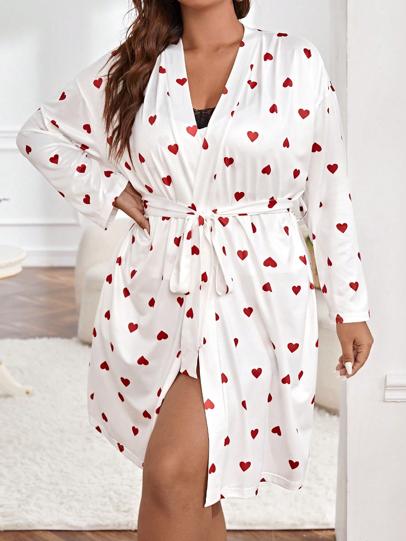 Žaisminga pižama su chalatu SilkySet MN0441 (XL-5XL)