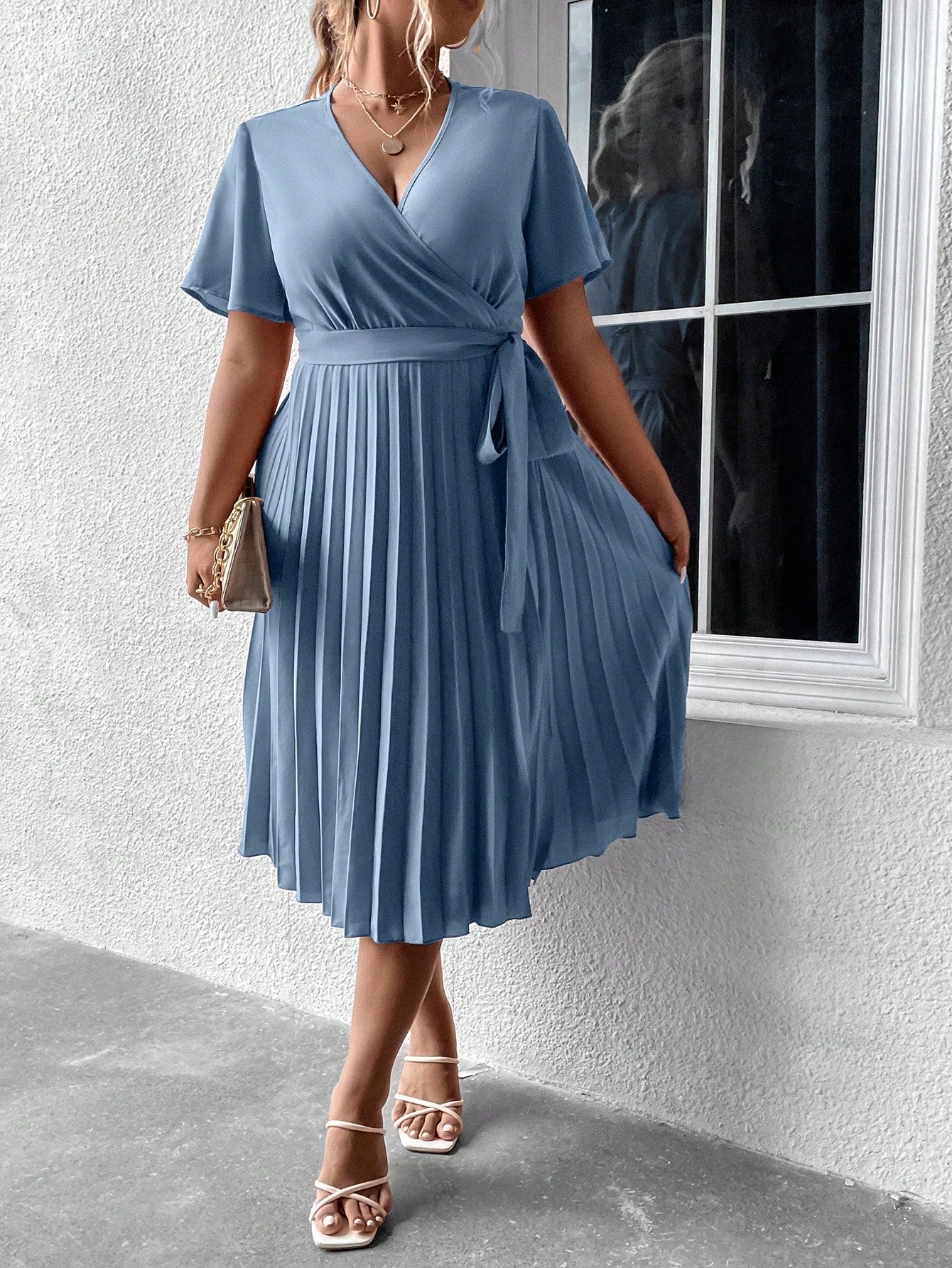 Plisuota suknelė SilkySet WD0008 (L-4XL)
