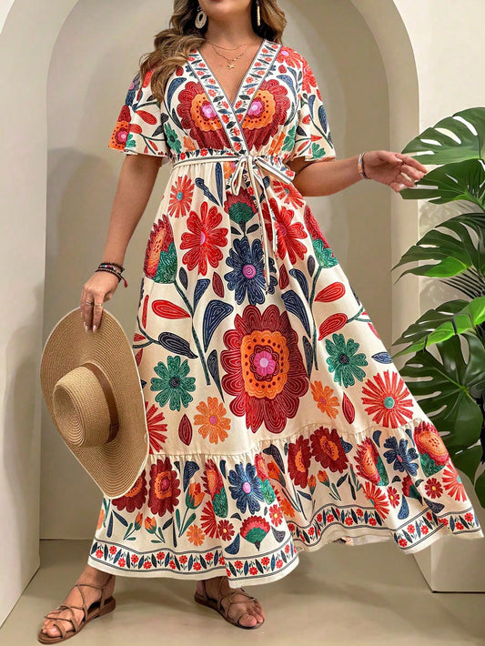 Midi suknelė SilkySet WD0163 (L-4XL)