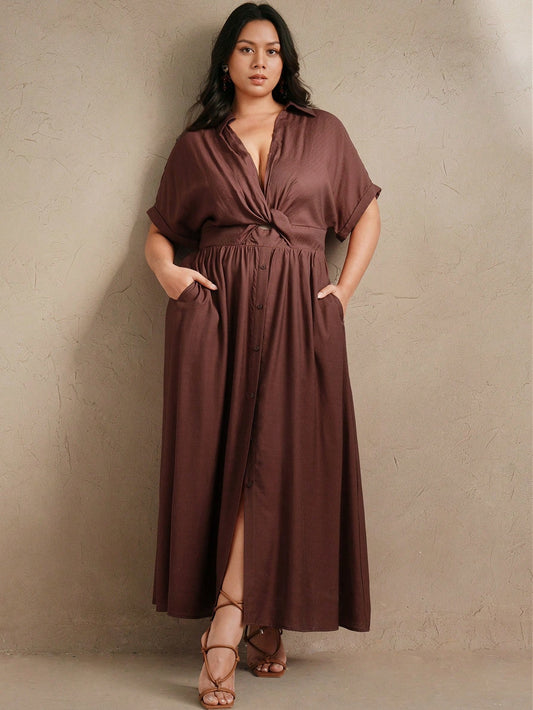 Midi suknelė SilkySet WD0164 (XL-4XL)