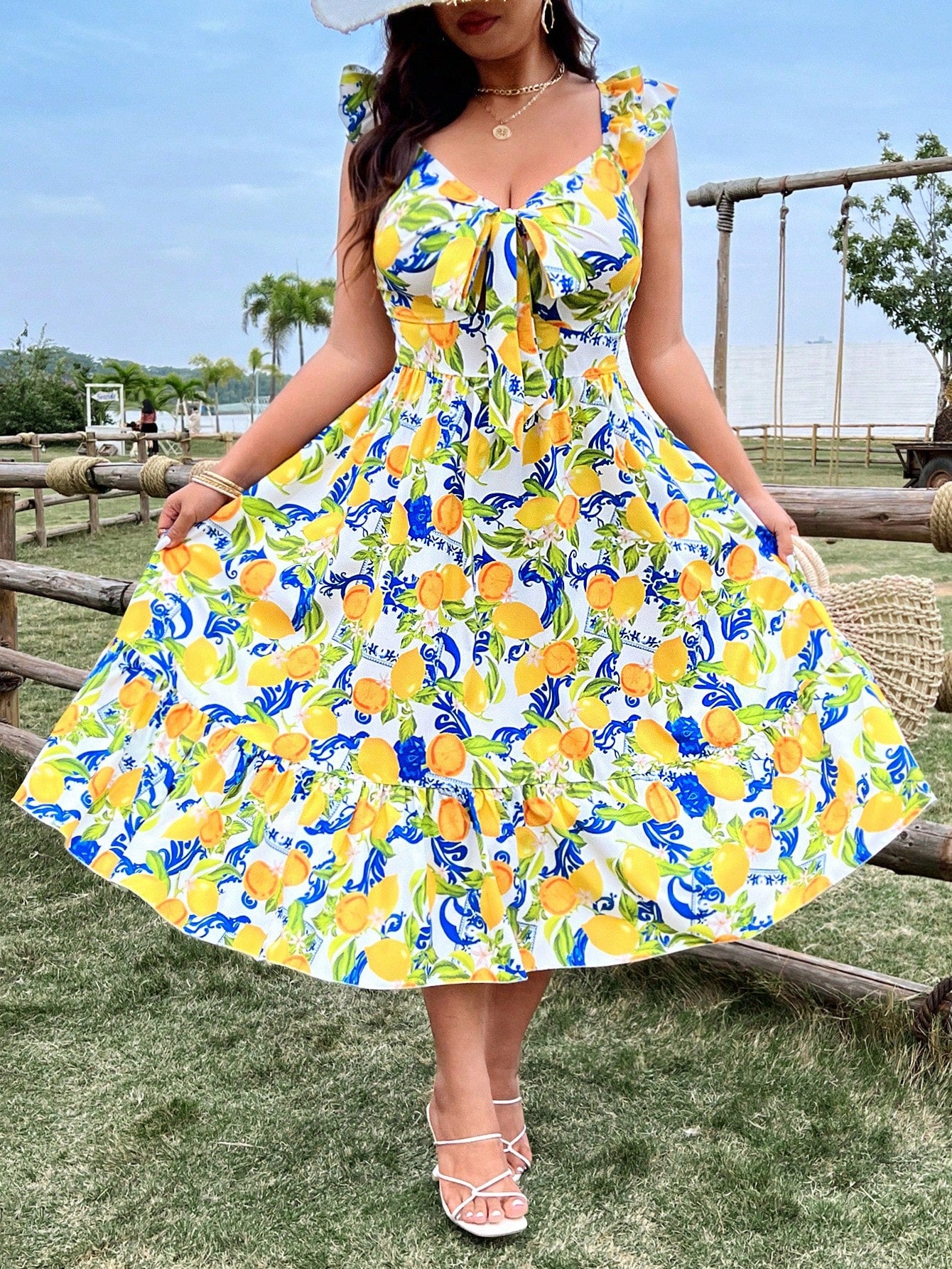 Midi suknelė SilkySet WD0173 (L-4XL)