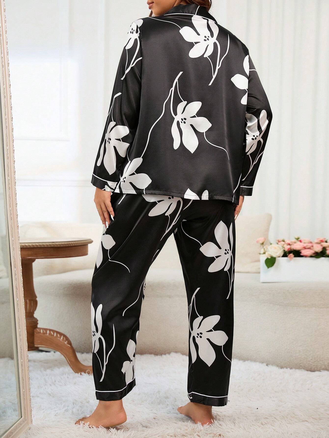 Satino pižama SilkySet MN0288 (XL-5XL)