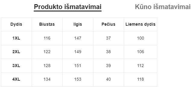 Gėlėta suknelė SilkySet WD0096 (XL-4XL)