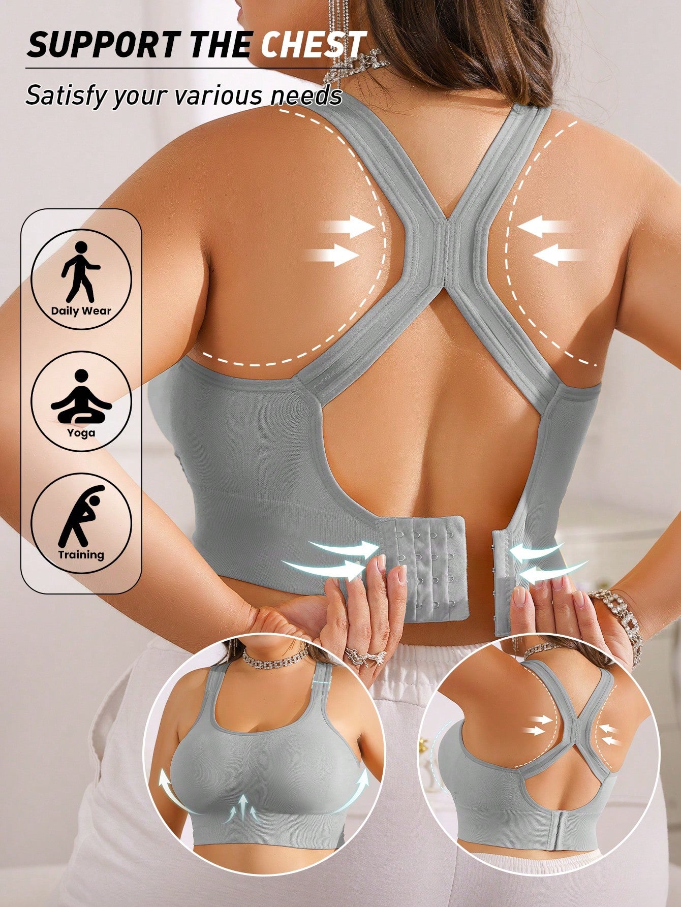 Sportinė liemenėlė SilkySet ML0056 (L-3XL)